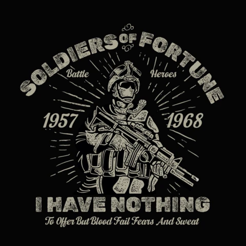 Soldiers of Fortune Vintage T-shirt Design Template