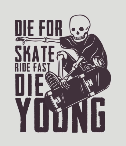 Skateboard-Zitat-Vintage-Poster-Design-Vorlage