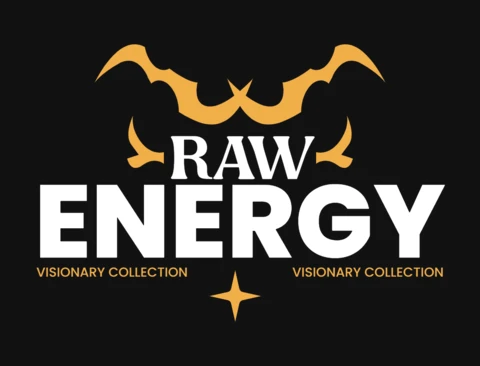 Rohenergie Visionär Kollektion Grafik mit Flammenflügel T-Shirt Design Vorlage