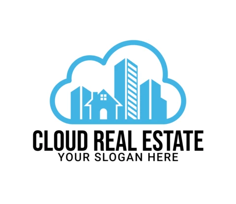 Cloud Real Estate Logo Design Template