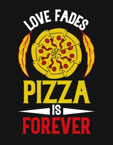 Modèle de t-shirt Pizza forever