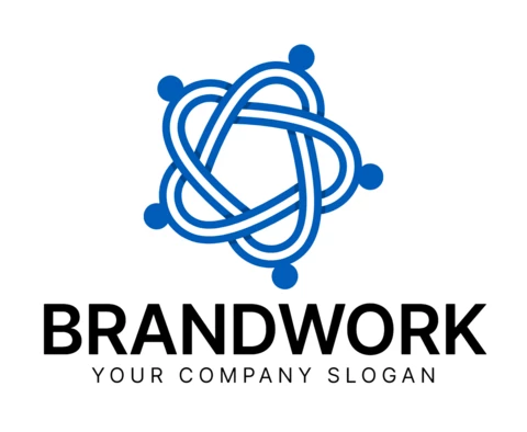Modèle de conception de logo de forme abstraite moderne Brandwork