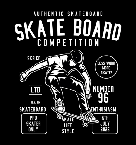 Modelo de design de cartaz de competição de skate