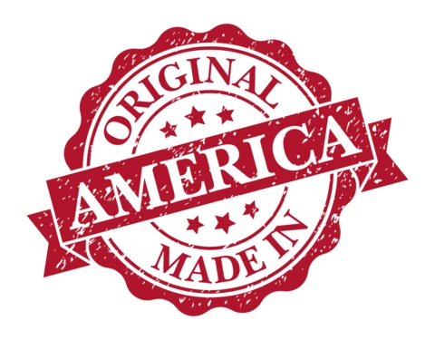 Modèle de logo pour le timbre Made in america