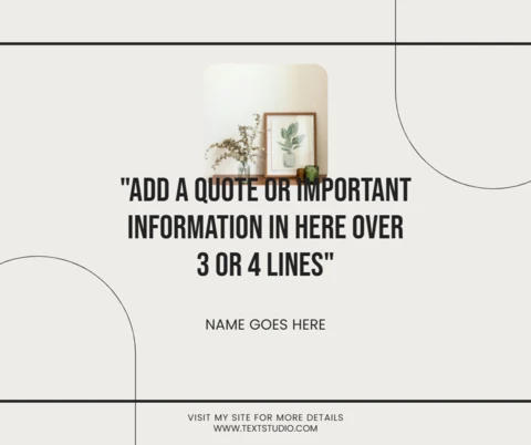Botanical Print Minimalist Quote Post Design Template