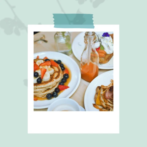 Szablon postu na Instagram z płaską notatką polaroidową w stylu vintage