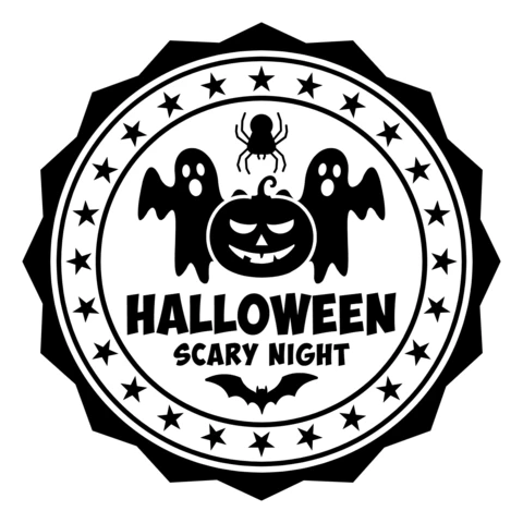 Halloween Scary Night Logo Design Template