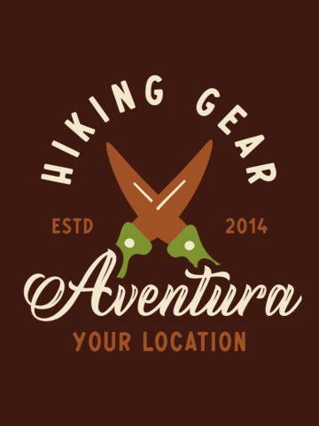 Hiking Gear Logo T-shirt Template Design