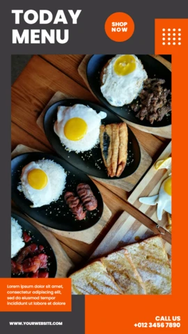 Impactful Ad Restaurant Instagram Story Post Design Template