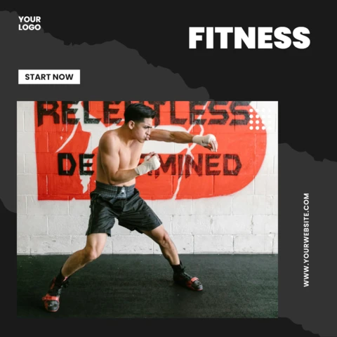 Grey And Black Grunge Promotional Social Media Post Design Template