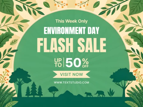 Eco-Friendly Environment Day Flash Sale Template Design