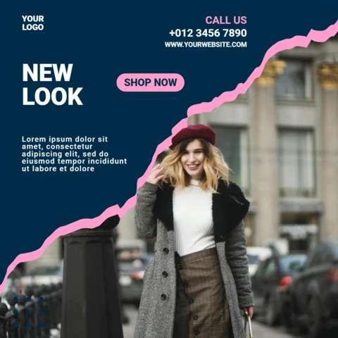 Woman Fashion And Style Blog Instagram Post Design Template