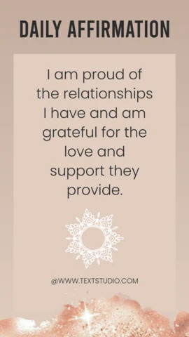 Daily Affirmation Card with Inspirational Message Instagram Story Post Design Template