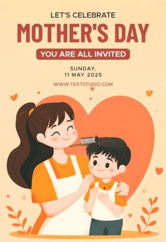 Plantilla editable de celebración del día de la madre - bonito diseño ilustrado