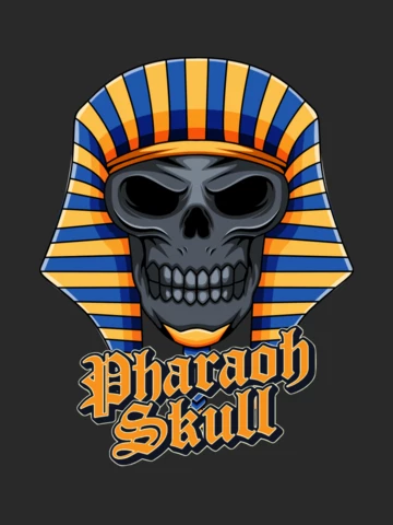 Pharaoh Skull Mascot T-shirt Design