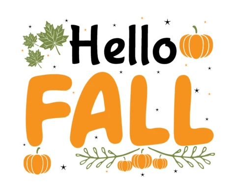 Modèle de t-shirt "Hello fall pumpkin" (Bonjour l'automne, citrouille)