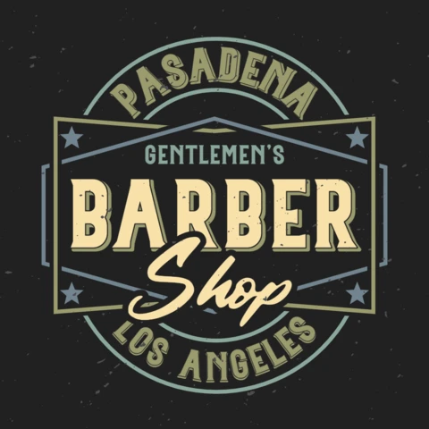 Barber Shop Vintage Label T-Shirt Design Template
