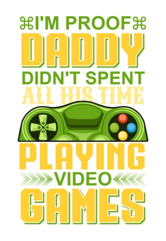 Fun Gaming Dad Quote Design Template for Playful Art