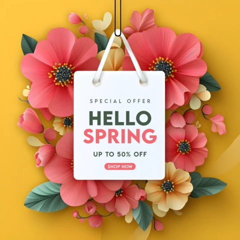 Spring Floral Sale Template Design for Special Offers