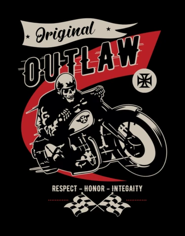 Original Outlaw Vintage T-shirt Design Template