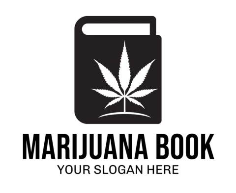 Marijuana Book Logo Design Template