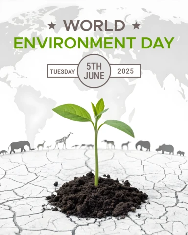 Sapling in The Desert Design Template for Environment Awareness and Hope
