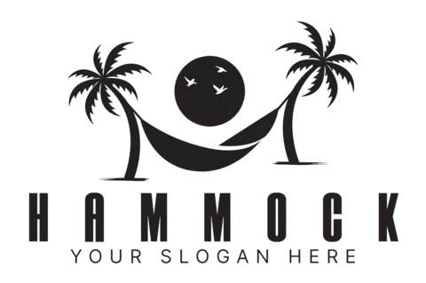 Hammock Palm Beach Logo Design Template Black