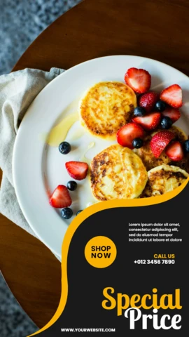 Distinctive Wavy Promotional Social Media Story Post Design Template