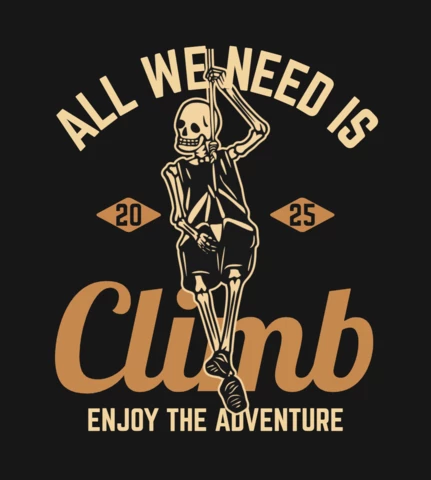 Skeleton Hanging On The Rope Vintage T-shirt Design Template
