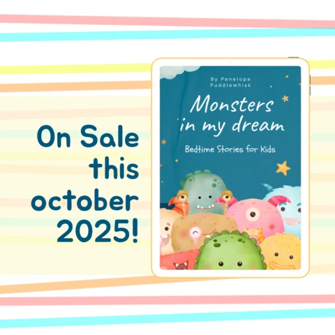 Livro de alfabetização infantil monstros em meu sonho venda modelo de design de postagem no instagram