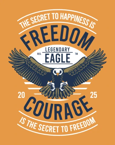 Freedom Legendary Eagle T-shirt Design Template