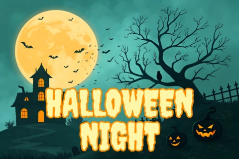 Spooky Halloween Night Design Template for Posters and Flyers