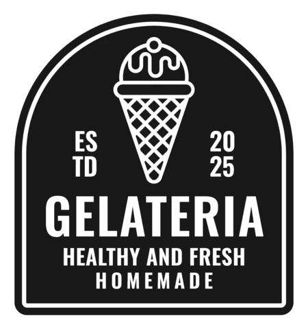 Healthy And Fresh Gelateria Logo Design Template