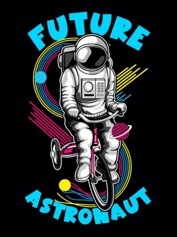 Modèle de t-shirt du futur astronaute