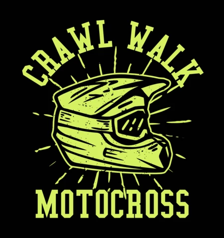 Motocross Helmet Vintage T-shirt Design Template