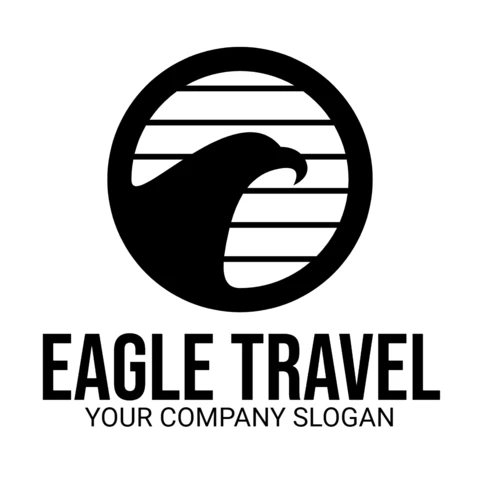 Modello di logo per agenzia di viaggi e tour Eagle bird