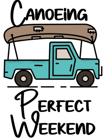 Canoeing Perfect Weekend T-shirt Template Design