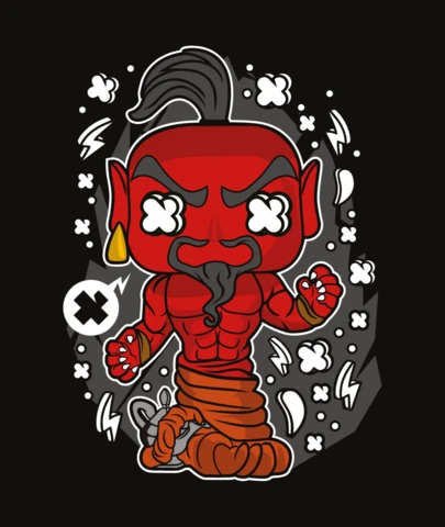 Modelo de design de camiseta da cultura pop de Aladdin Red Jafar