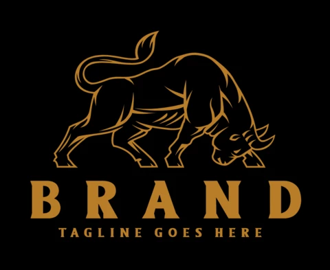 Fighting Bull Logo Design Template
