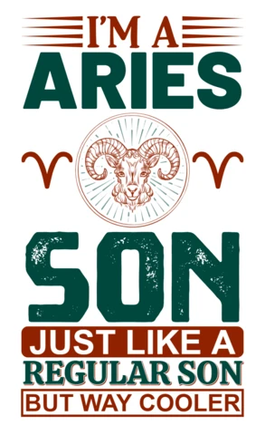 Editable Vintage-Style Aries Son Design Template for Cool Personalization