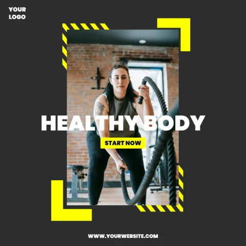 Minimalistische Designvorlage für Instagram-Posts im Works-Sign-Stil