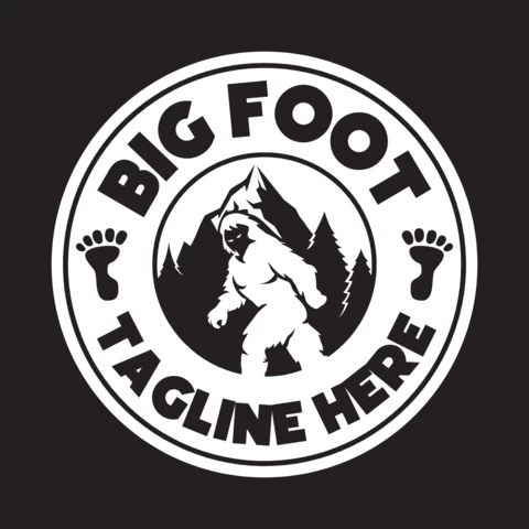 Plantilla de diseño de logotipo yeti de pie grande