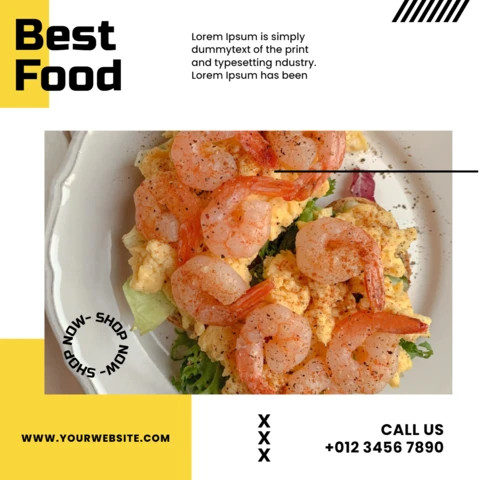 Striking Bright Yellow Ad Instagram Post Design Template