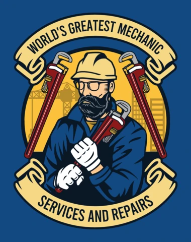 Plantilla de diseño de camiseta del mejor mecánico del mundo
