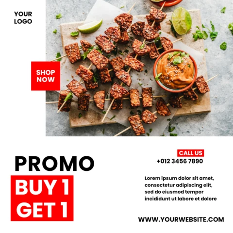 Impactful White Brick Wall Ad Instagram Post Design Template