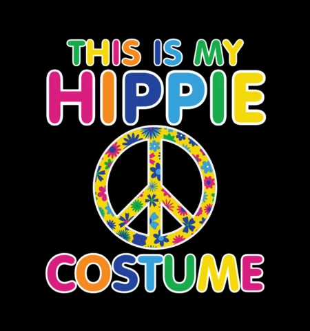 Hippie Costume T-shirt Design Template