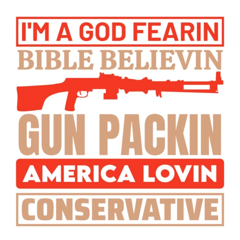 Gedurfde typografie ontwerpsjabloon voor patriottische en conservatieve thema's