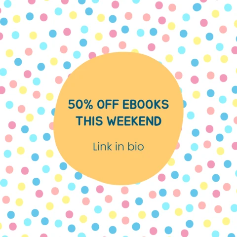 50% offre e-book instagram post design template