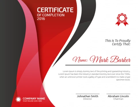 Abstract Modern Professional Corporate Certificate Post Design Template