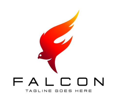 Letter F Falcon Logo Design Template